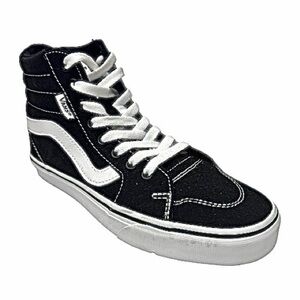 Vans Off The Wall High Tops Womens Size US 7 EU 37 Black Canvas Skateboard Shoes